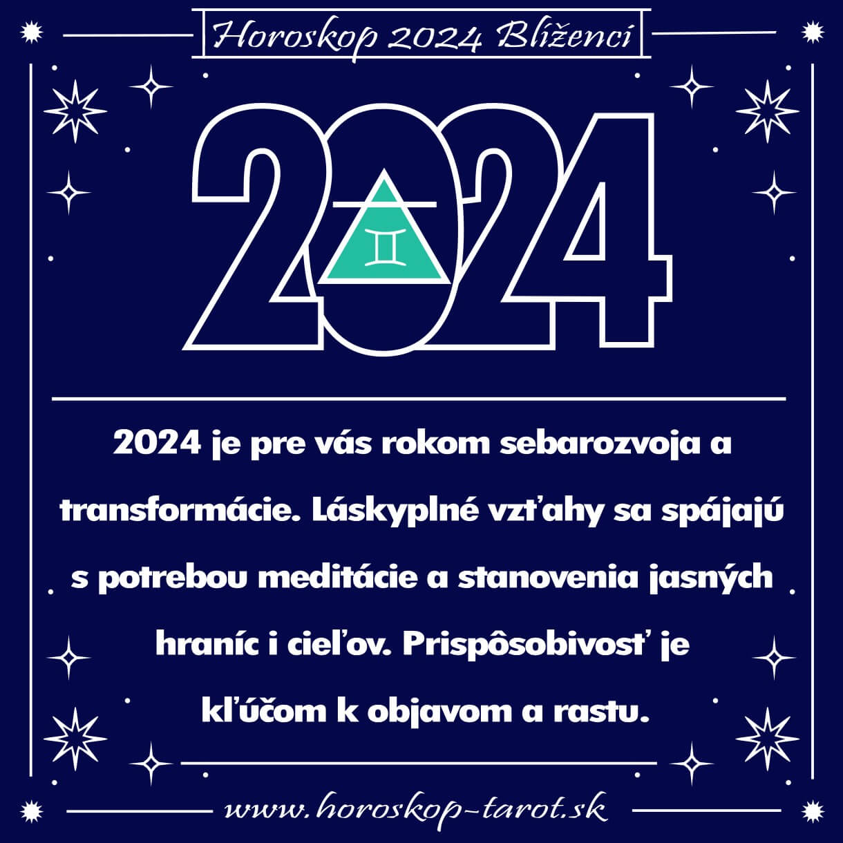 Ročný Horoskop na rok 2024 Blíženci horoskoptarot.sk