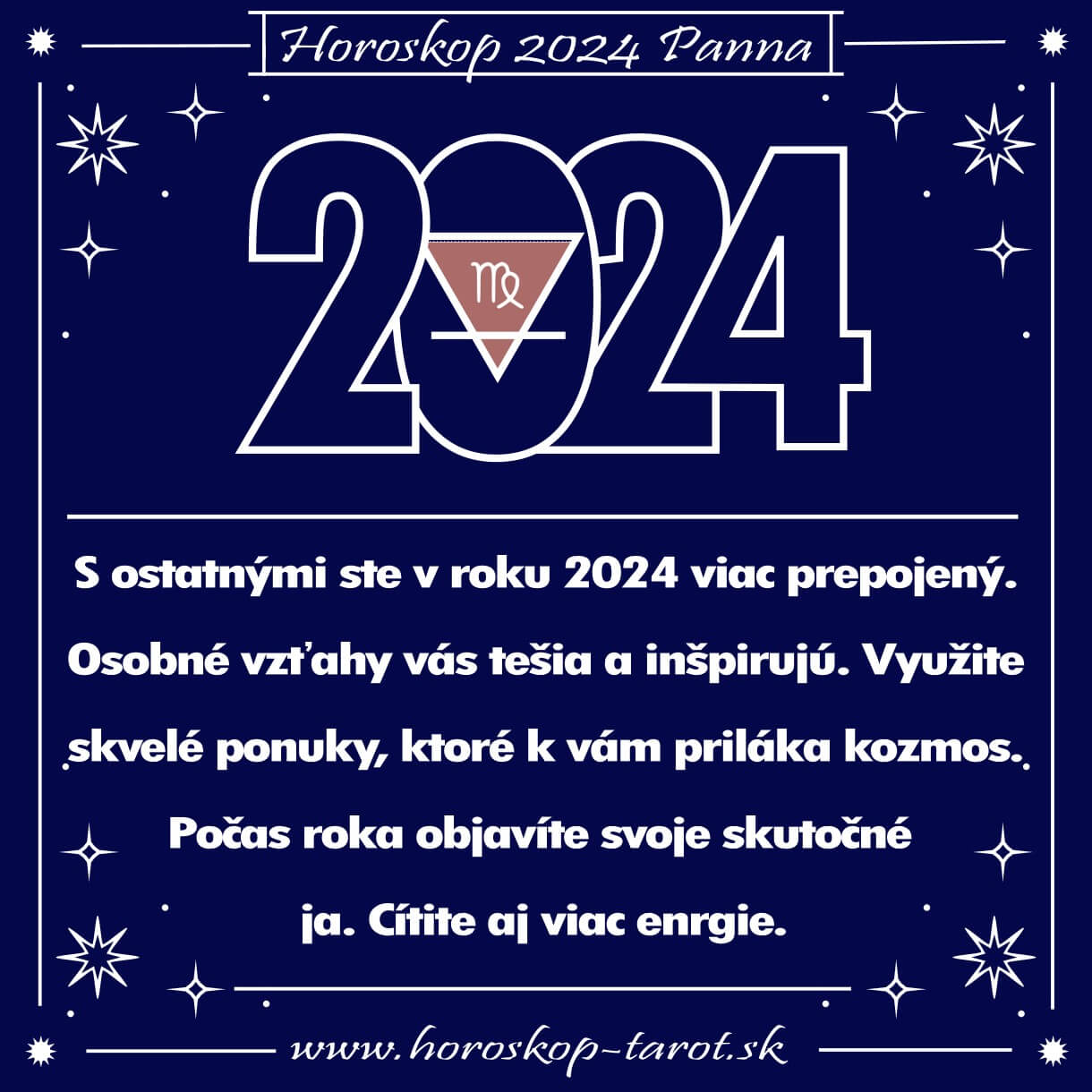 Ročný Horoskop na rok 2024 Panna horoskoptarot.sk