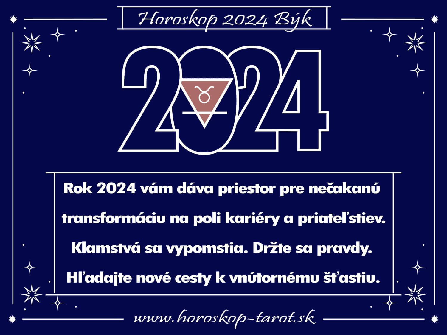 Ročný Horoskop na rok 2024 Býk horoskoptarot.sk