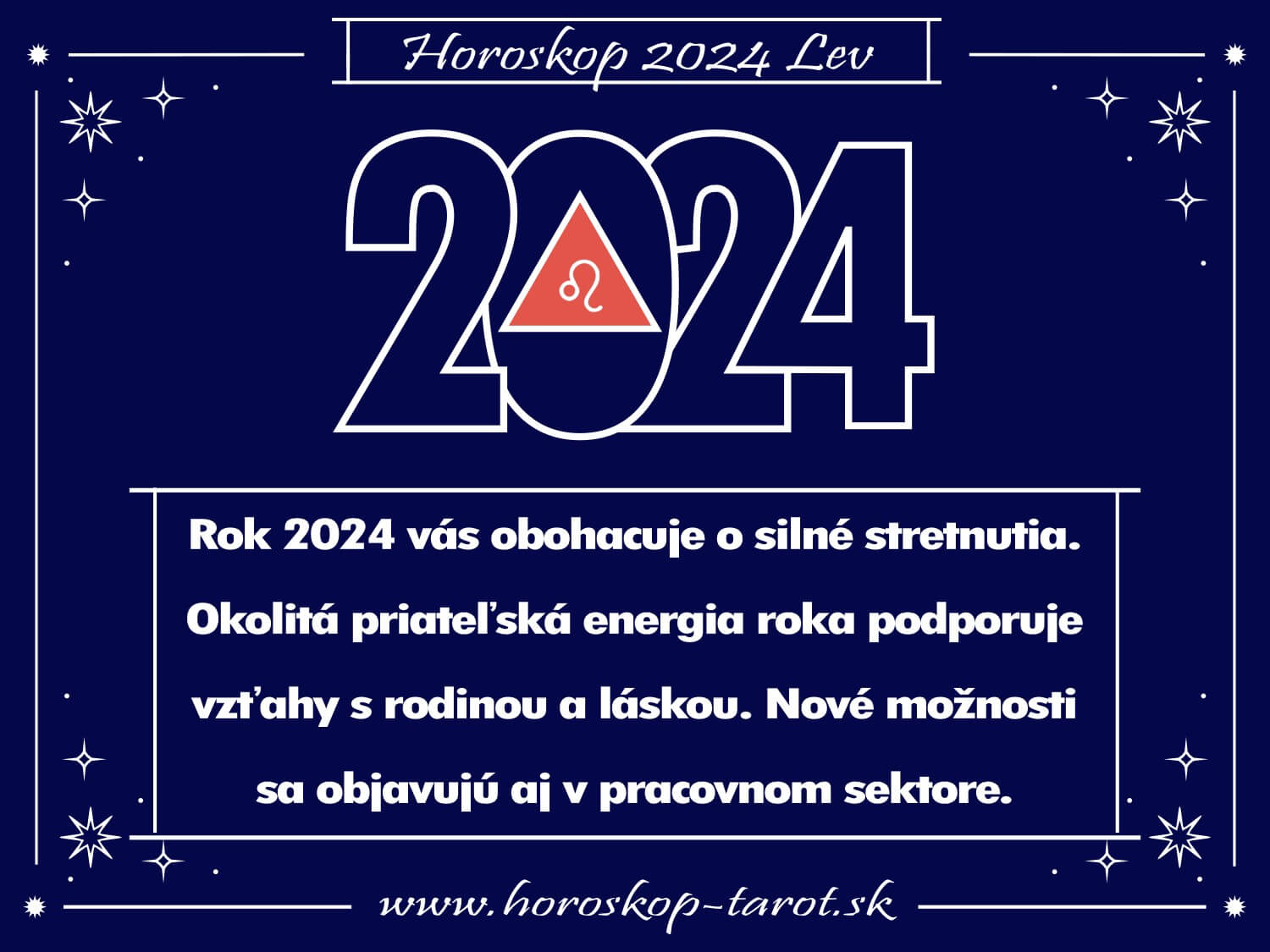 Ročný Horoskop na rok 2024 Lev horoskoptarot.sk