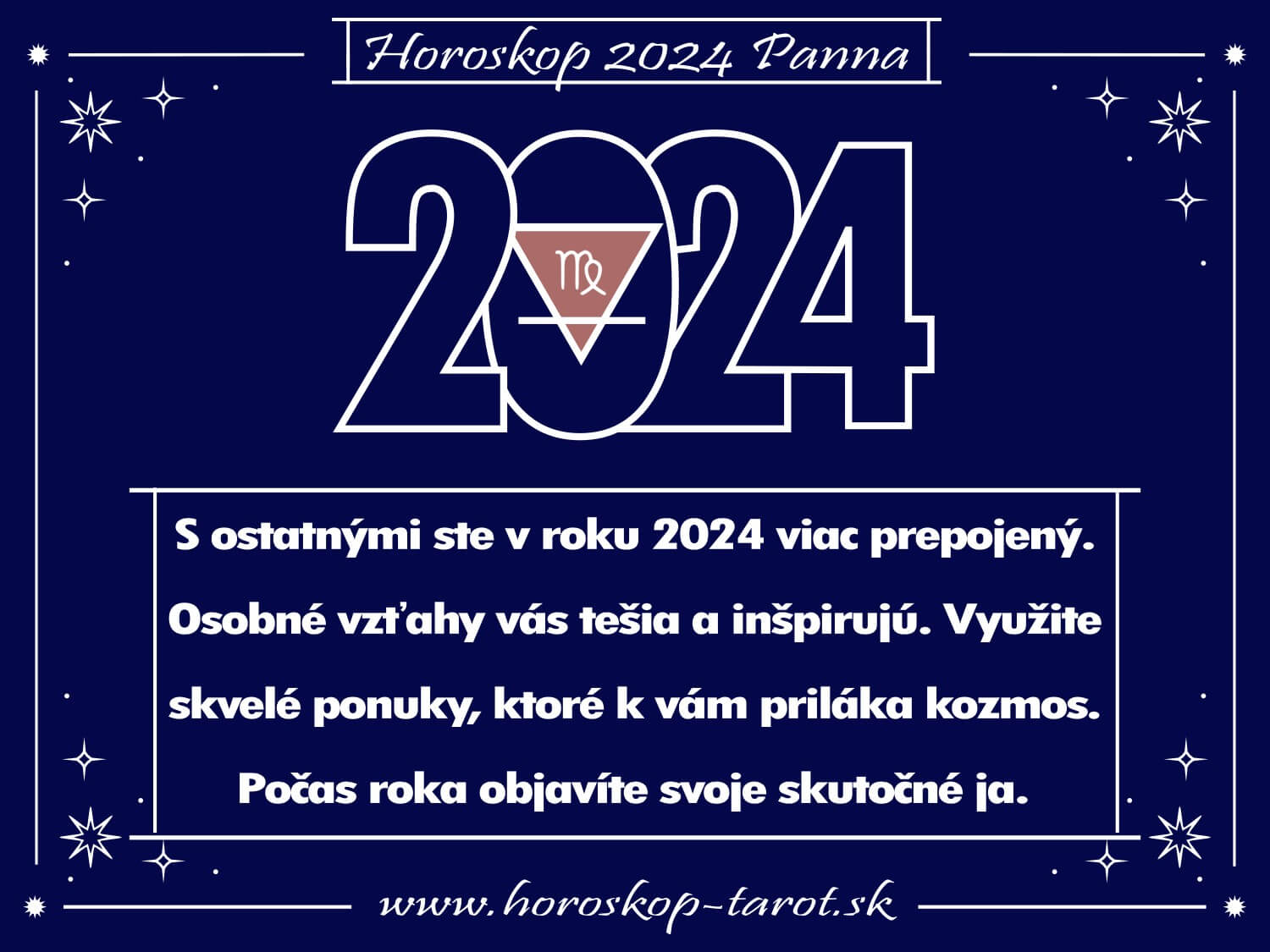 Ročný Horoskop na rok 2024 Panna horoskoptarot.sk