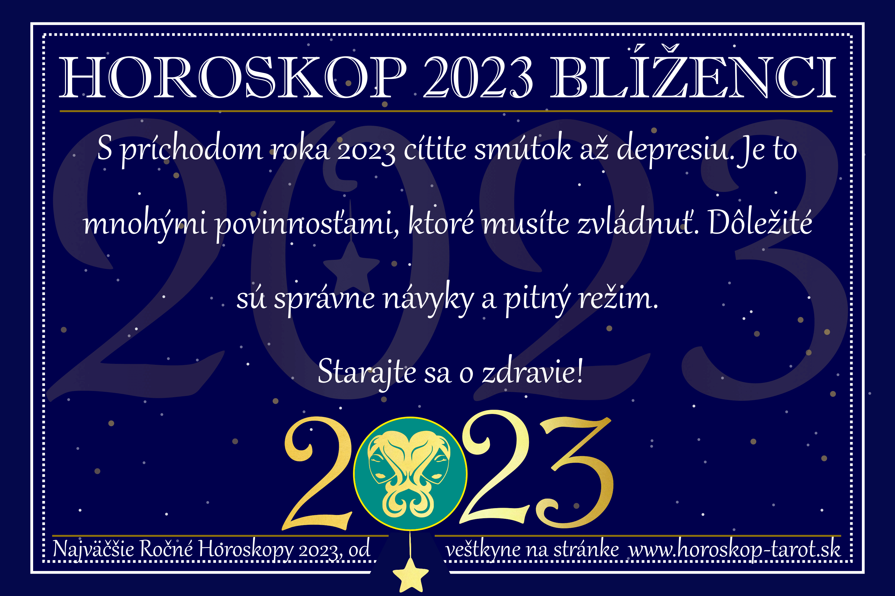 Horoskop Blíženci 2023 Energia & Zdravie v roku 2023