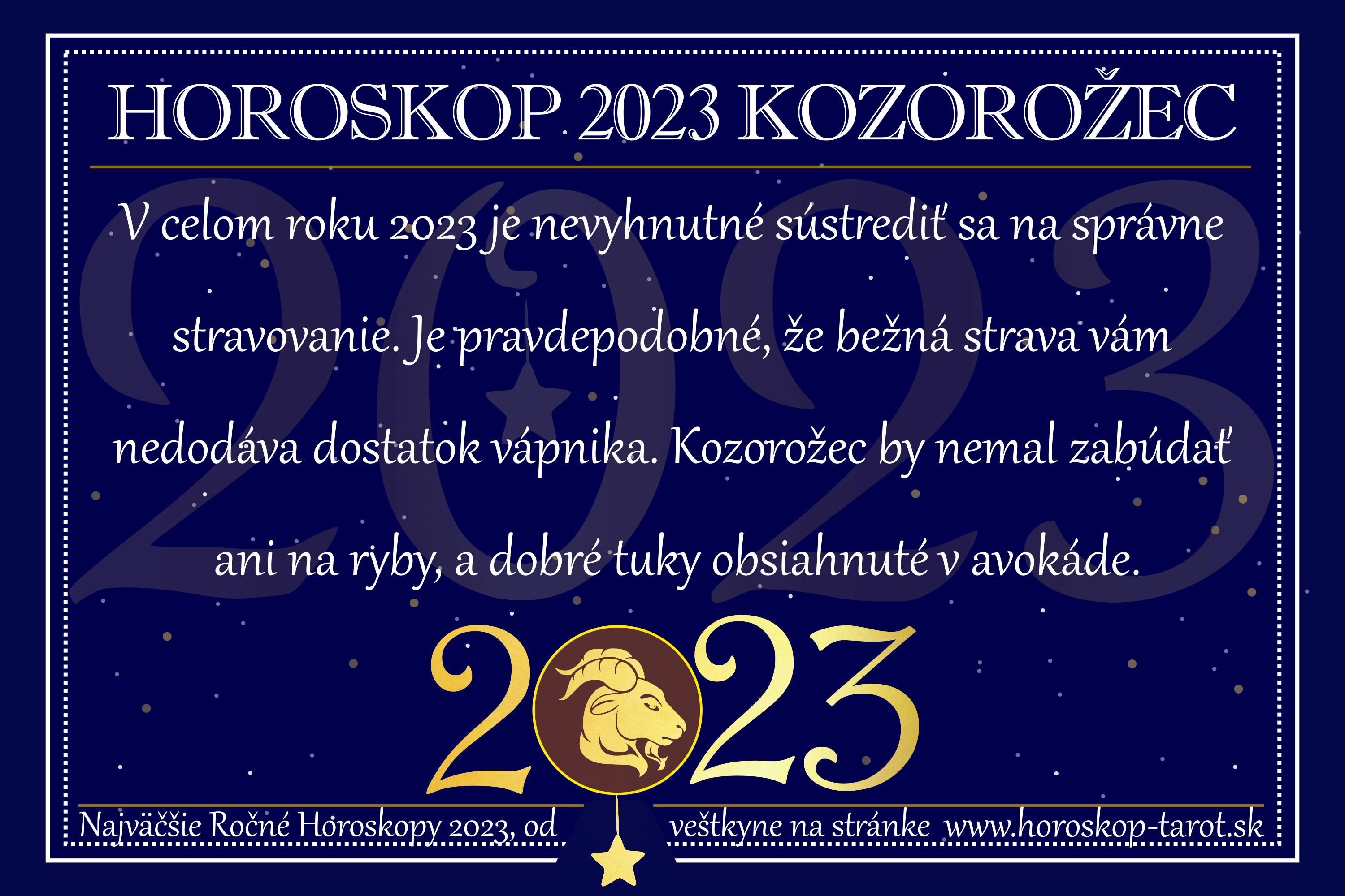 Horoskop Kozorožec 2023 Energia & Zdravie v roku 2023