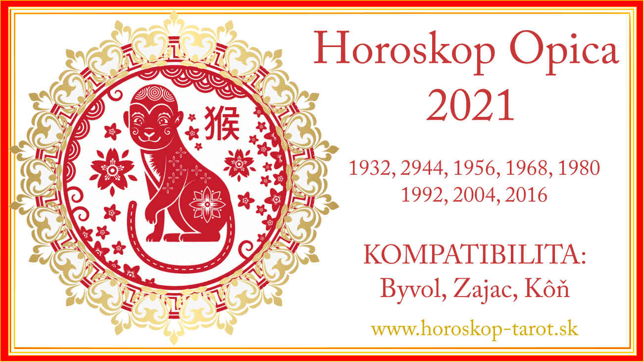 čínsky horoskop 2021 opica
