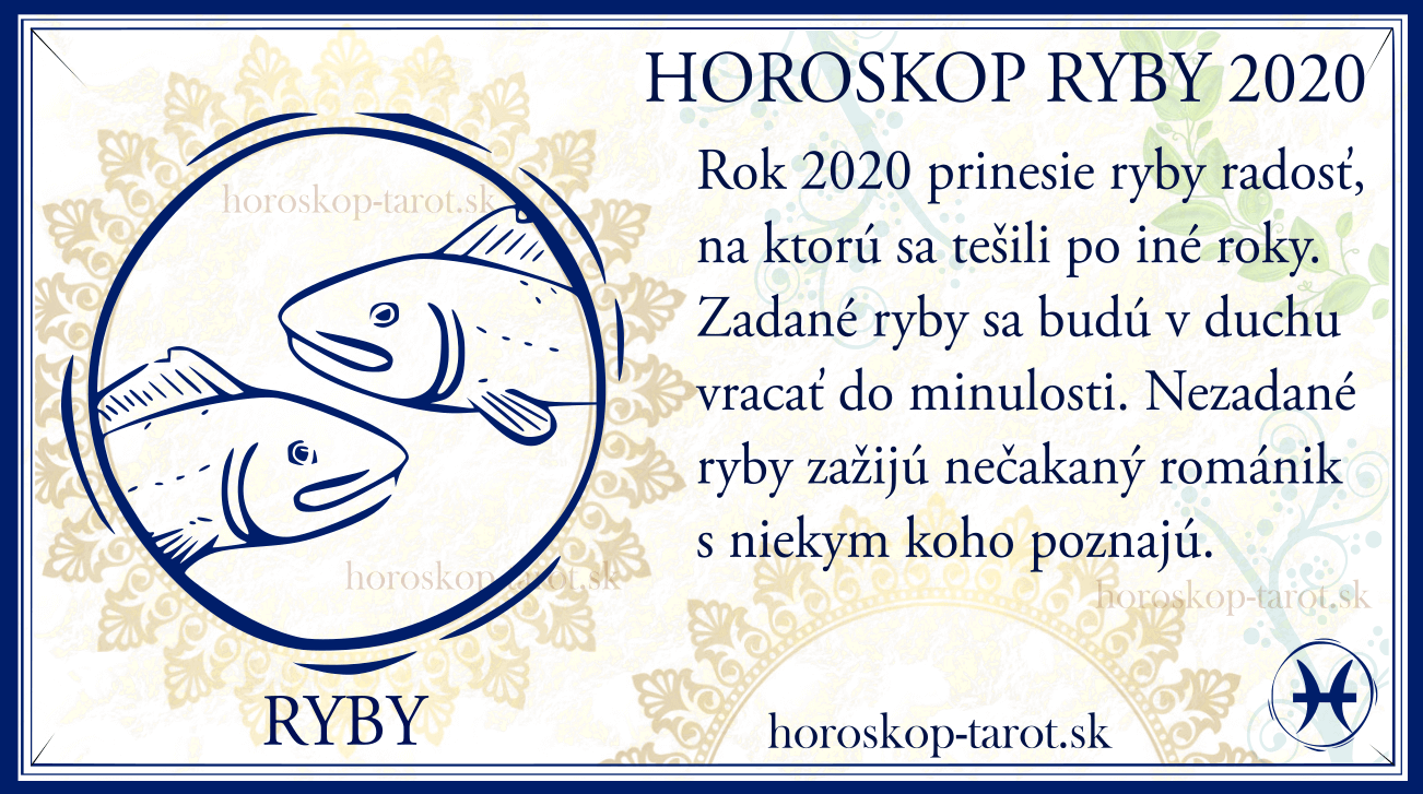 horoskop 2020 pre znamenie ryby
