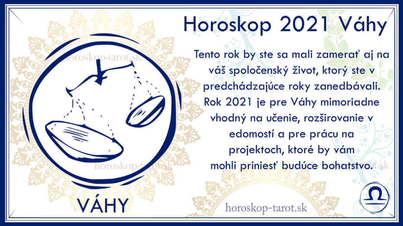 horoskop 2021 pre znamenie váhy